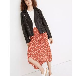 NWOT Madewell black washed leather moto jacket